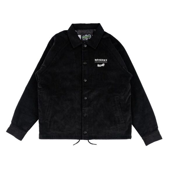 Beetlejuice X Welcome Skateboards Sandworm Embroidered Corduroy Coaches Jacket L - Picture 2 of 12